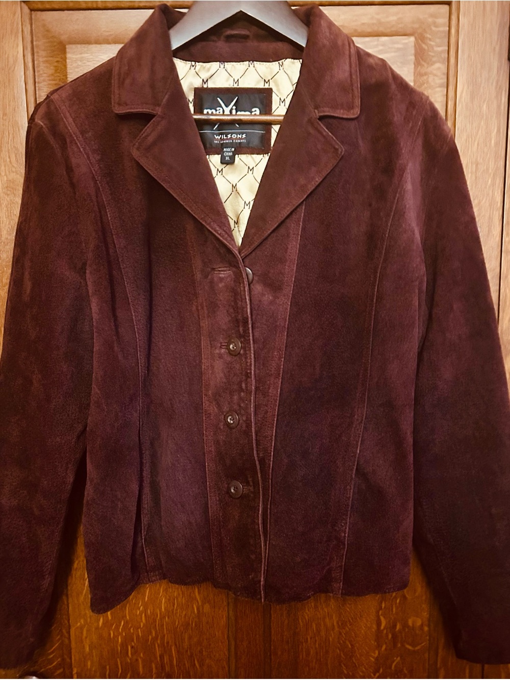 Wilson’s M. Julian Women’s Brown Suede Leather Blazer Jacket